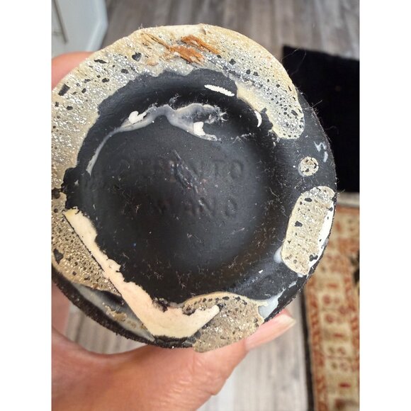 Souvenir VTG Handcrafted Etna Volcano Ceramic Vase Texture Italy Rustic cottage - Picture 2 of 15